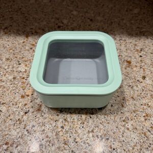Caraway Silicone Food Storage Container with Clear Lid - Mint